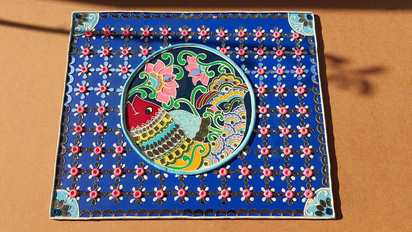 Handpainted Indian Art Lippan Art