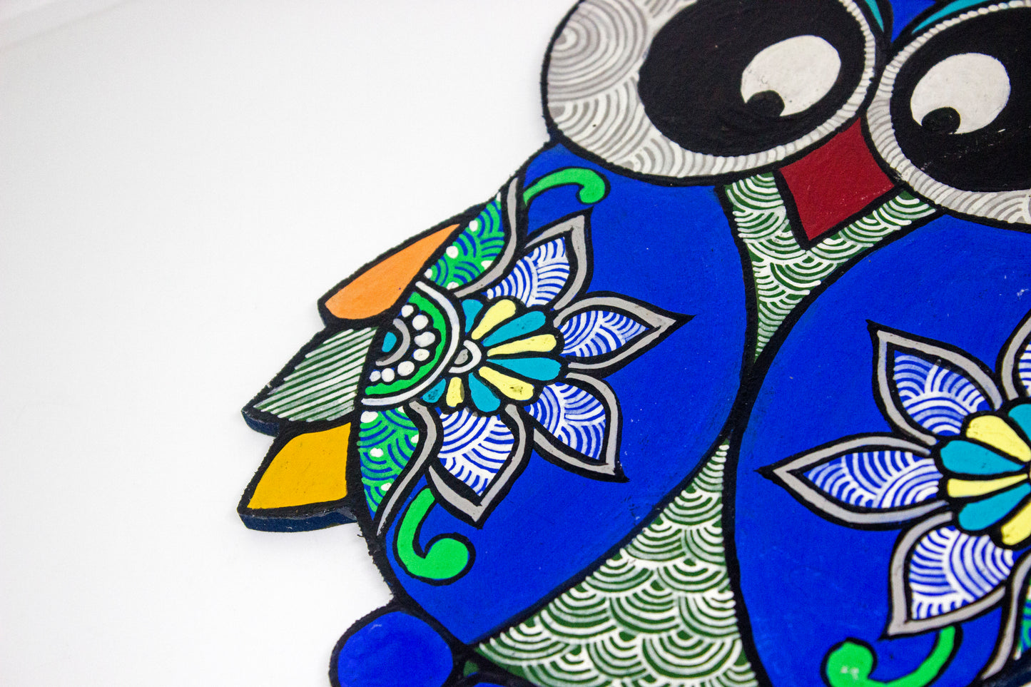 Owl Blue Handpainted