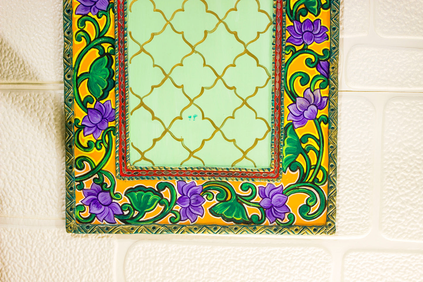 Handpainted Rectangle Wall Hanging