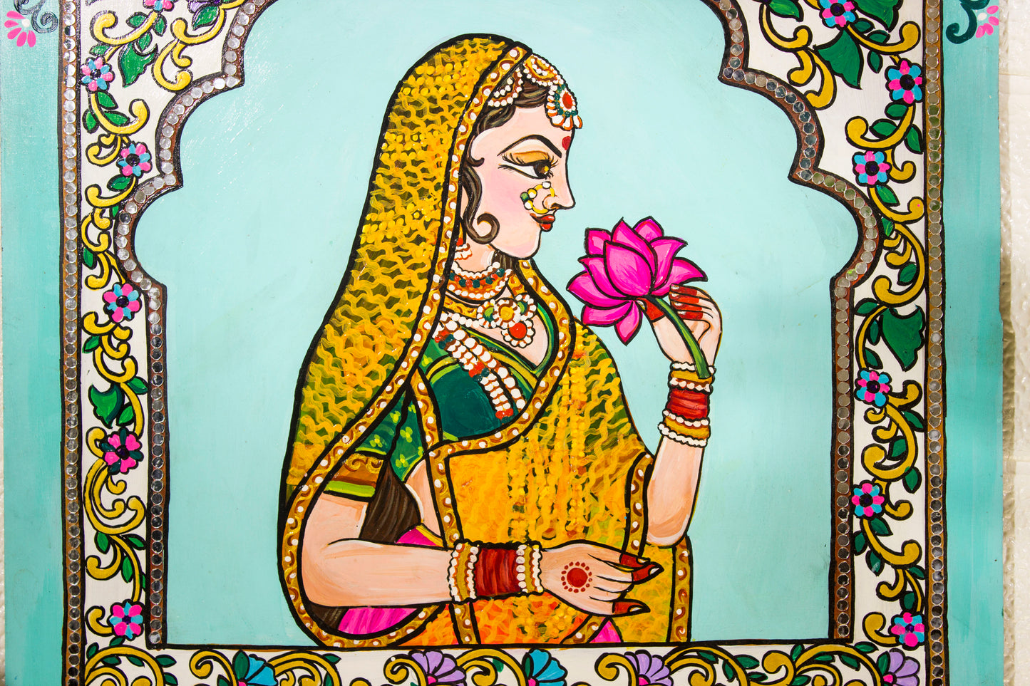 Handpainted Indian Beauty Wall Hanging