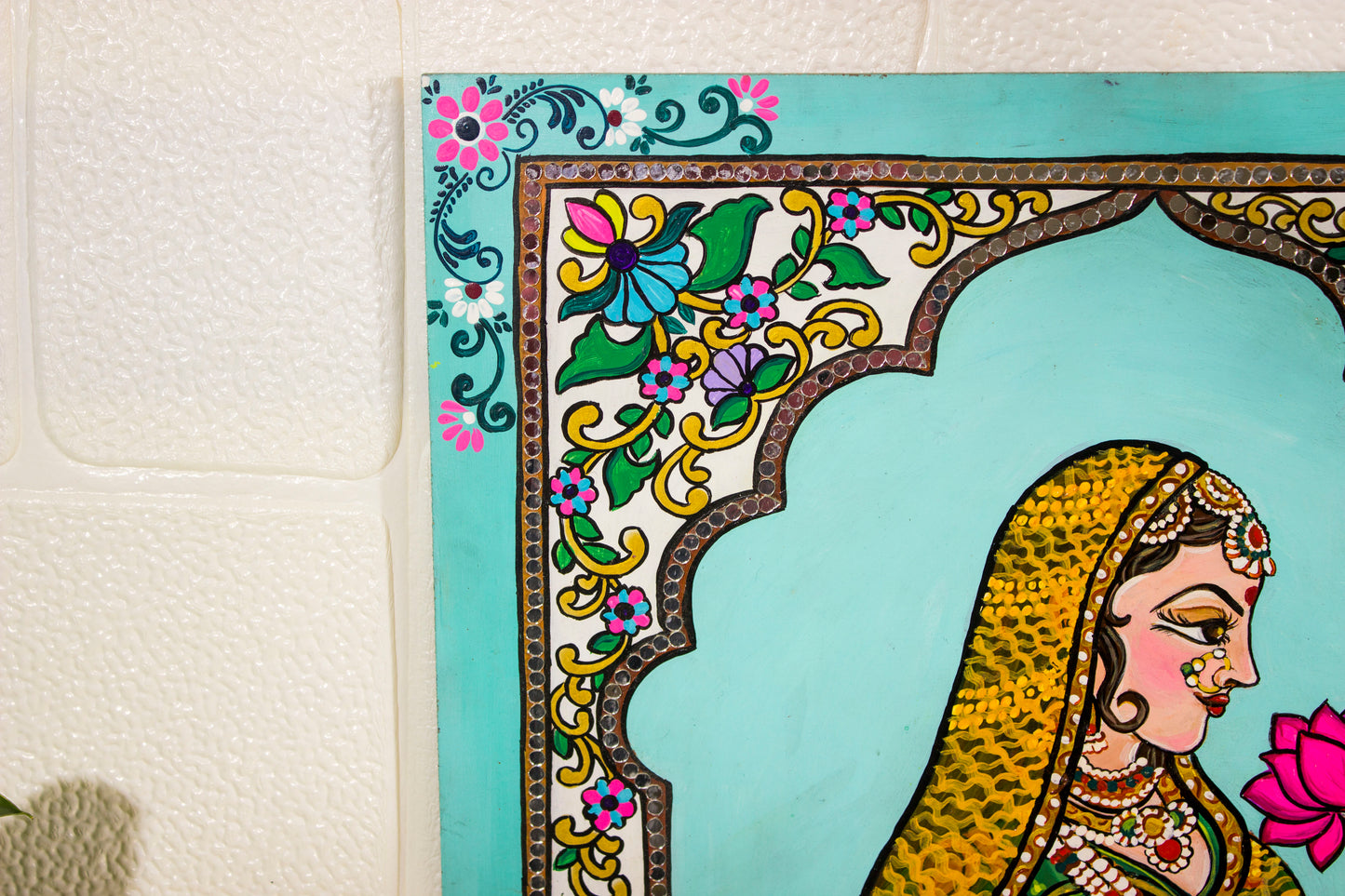Handpainted Indian Beauty Wall Hanging