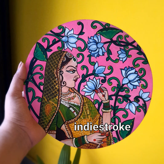 Handpainted Pink Indian Art