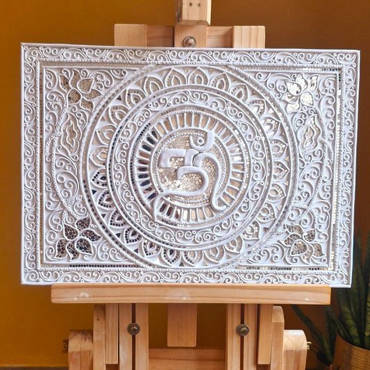 Handcrafted Om Painting for Home & Meditation Space