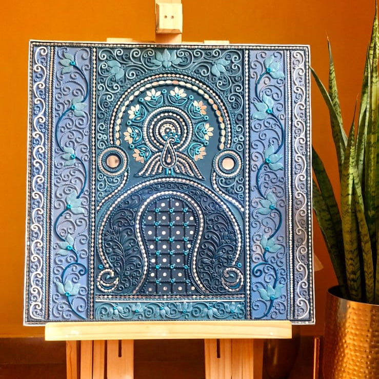 Peacock Lippan Art Wall Decor – Handcrafted Mud & Mirror Work