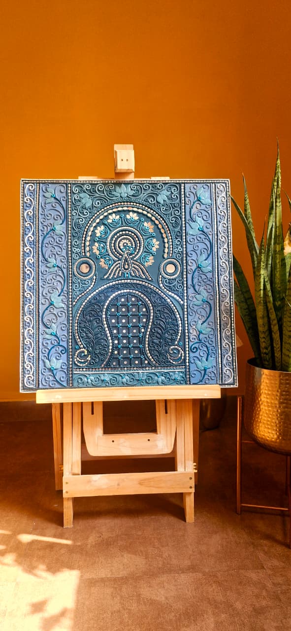 Peacock Lippan Art Wall Decor – Handcrafted Mud & Mirror Work